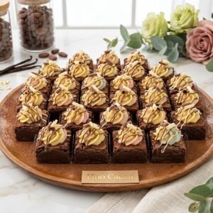 Broniew de chocolate com topo de chocolate branco