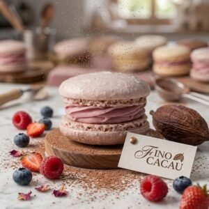 Macarons de frutas vermelhas